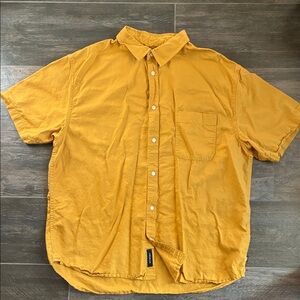 VANS Men's Mustard Yellow Short Sleeve Shirt Large